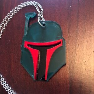 Star Wars Acrylic Boba Fett Mandalorian Necklace